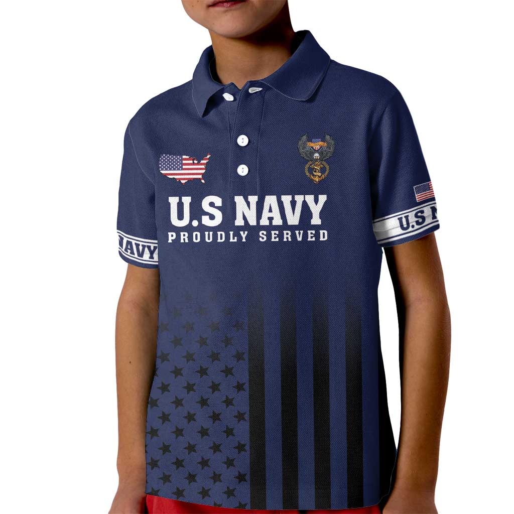 America 250th Anniversary Eagle Kid Polo Shirt Patriotic USA Flag - Wonder Print Shop