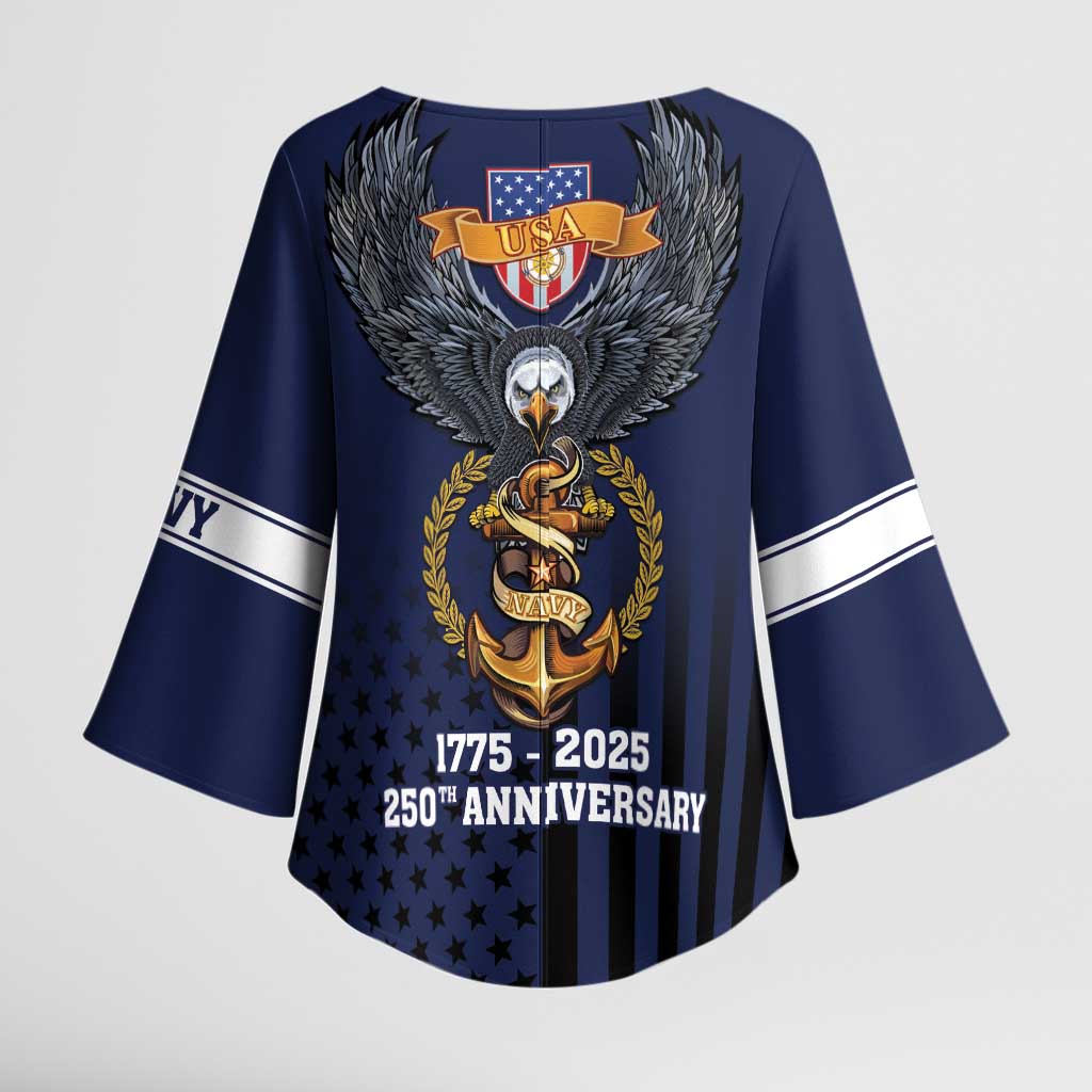 America 250th Anniversary Eagle Kimono Sleeve Blouse Patriotic USA Flag - Wonder Print Shop