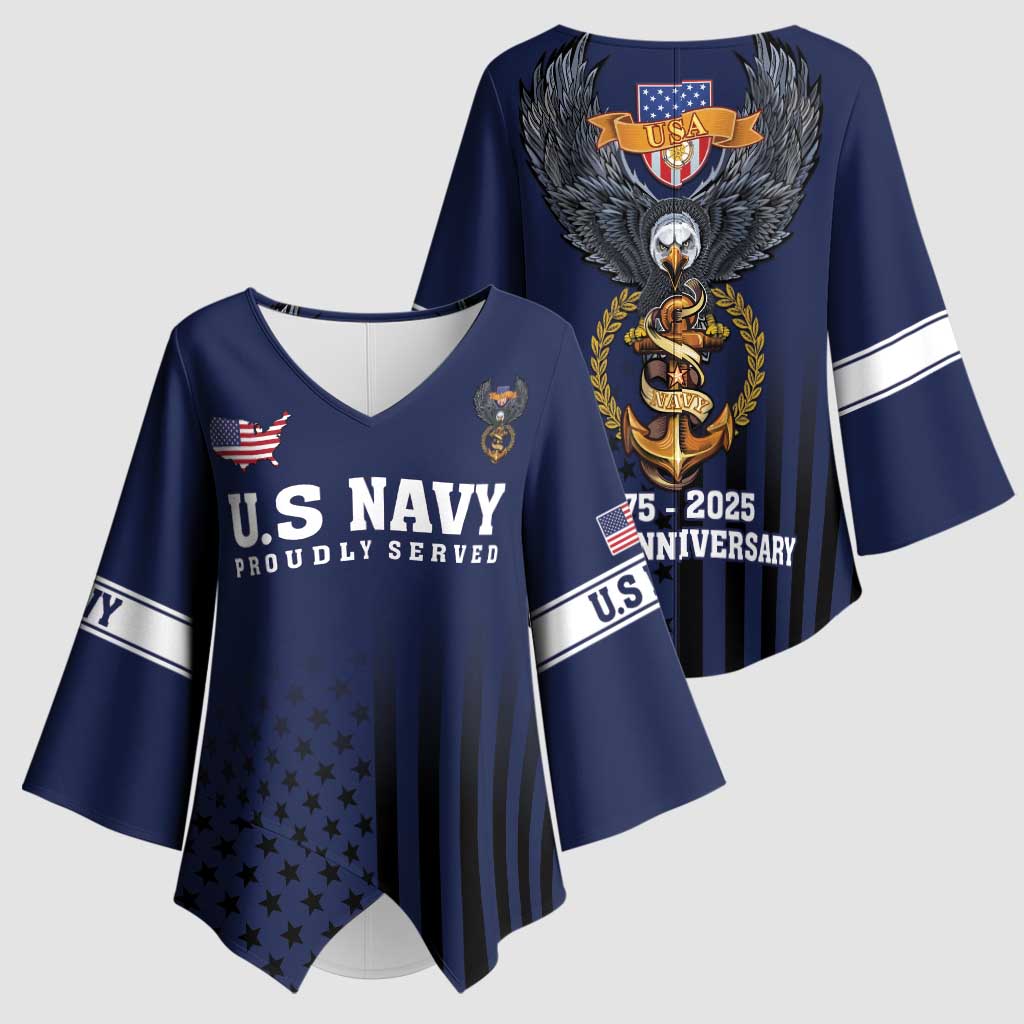 America 250th Anniversary Eagle Kimono Sleeve Blouse Patriotic USA Flag - Wonder Print Shop