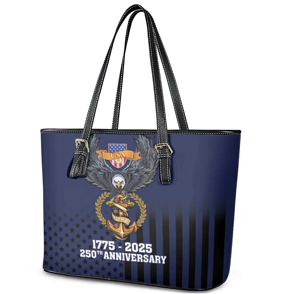America 250th Anniversary Eagle Leather Tote Bag Patriotic USA Flag - Wonder Print Shop