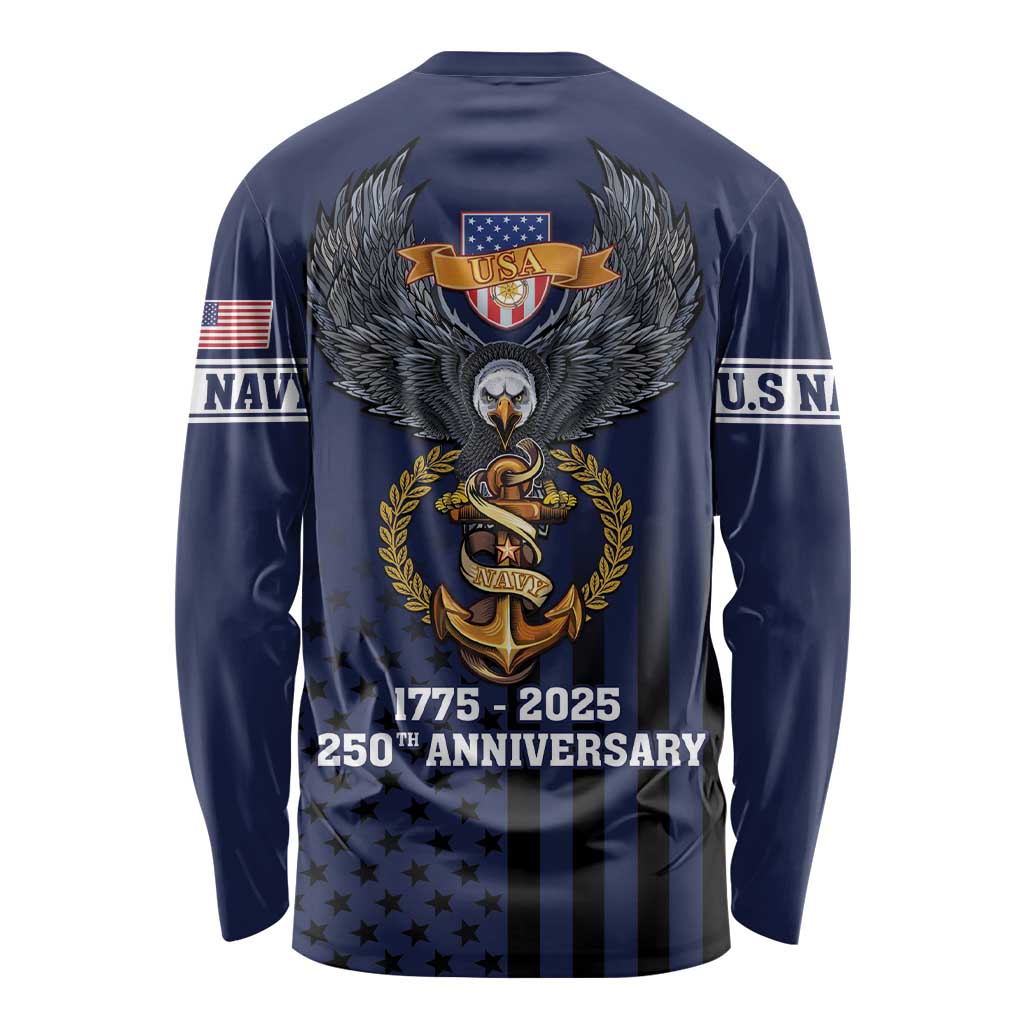 America 250th Anniversary Eagle Long Sleeve Shirt Patriotic USA Flag - Wonder Print Shop