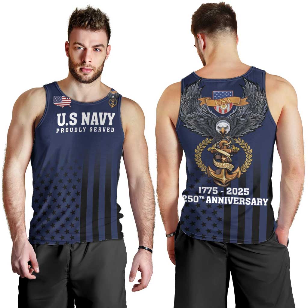 America 250th Anniversary Eagle Men Tank Top Patriotic USA Flag - Wonder Print Shop