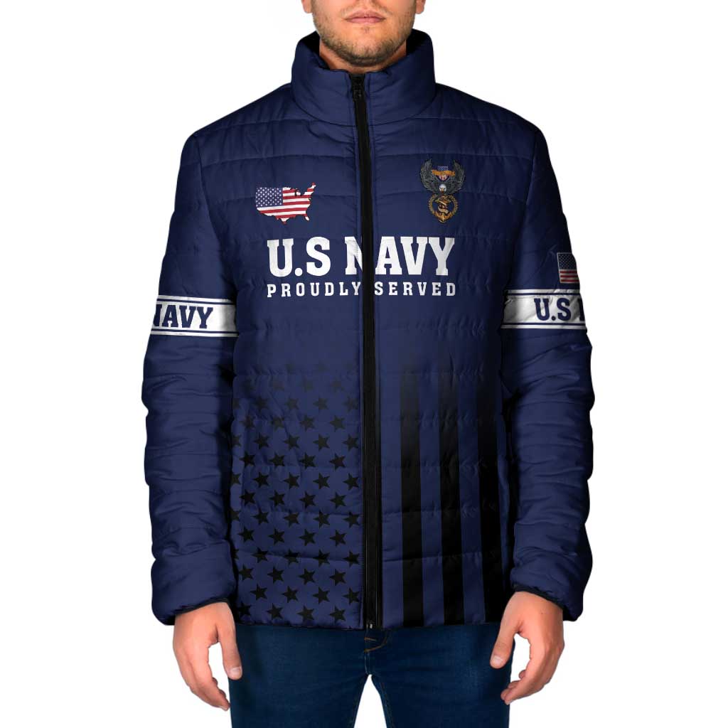 America 250th Anniversary Eagle Padded Jacket Patriotic USA Flag - Wonder Print Shop