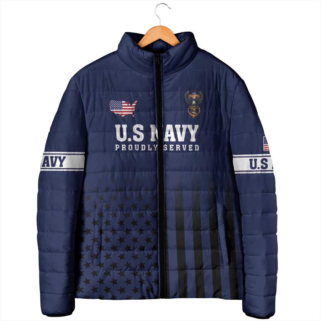 America 250th Anniversary Eagle Padded Jacket Patriotic USA Flag - Wonder Print Shop