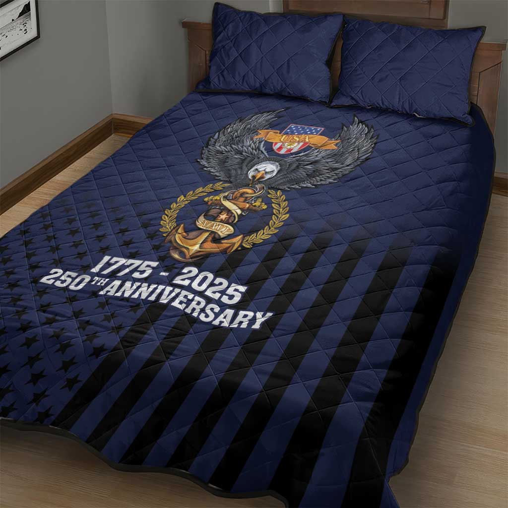 America 250th Anniversary Eagle Quilt Bed Set Patriotic USA Flag - Wonder Print Shop