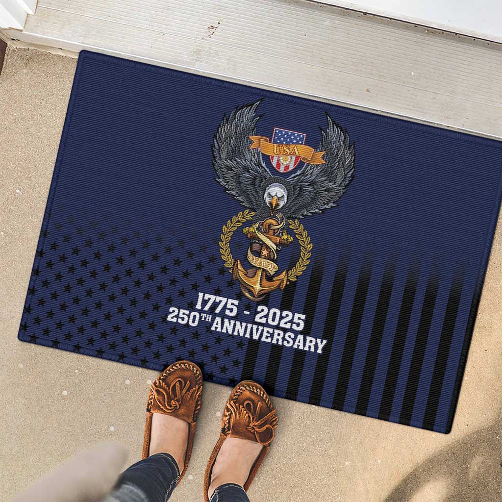 America 250th Anniversary Eagle Rubber Doormat Patriotic USA Flag - Wonder Print Shop