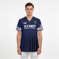 America 250th Anniversary Eagle Scrub Top Patriotic USA Flag - Wonder Print Shop