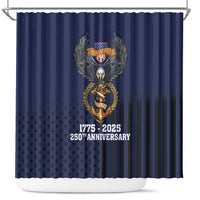 America 250th Anniversary Eagle Shower Curtain Patriotic USA Flag - Wonder Print Shop