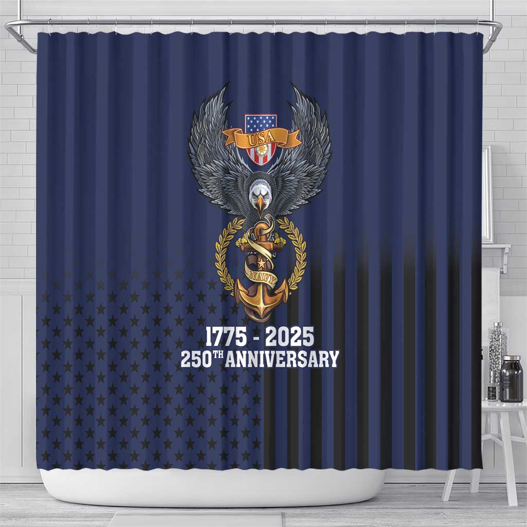 America 250th Anniversary Eagle Shower Curtain Patriotic USA Flag - Wonder Print Shop