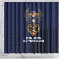 America 250th Anniversary Eagle Shower Curtain Patriotic USA Flag - Wonder Print Shop