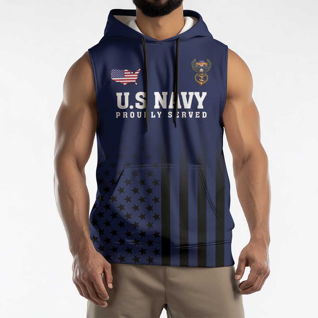 America 250th Anniversary Eagle Sleeveless Hoodie Patriotic USA Flag - Wonder Print Shop