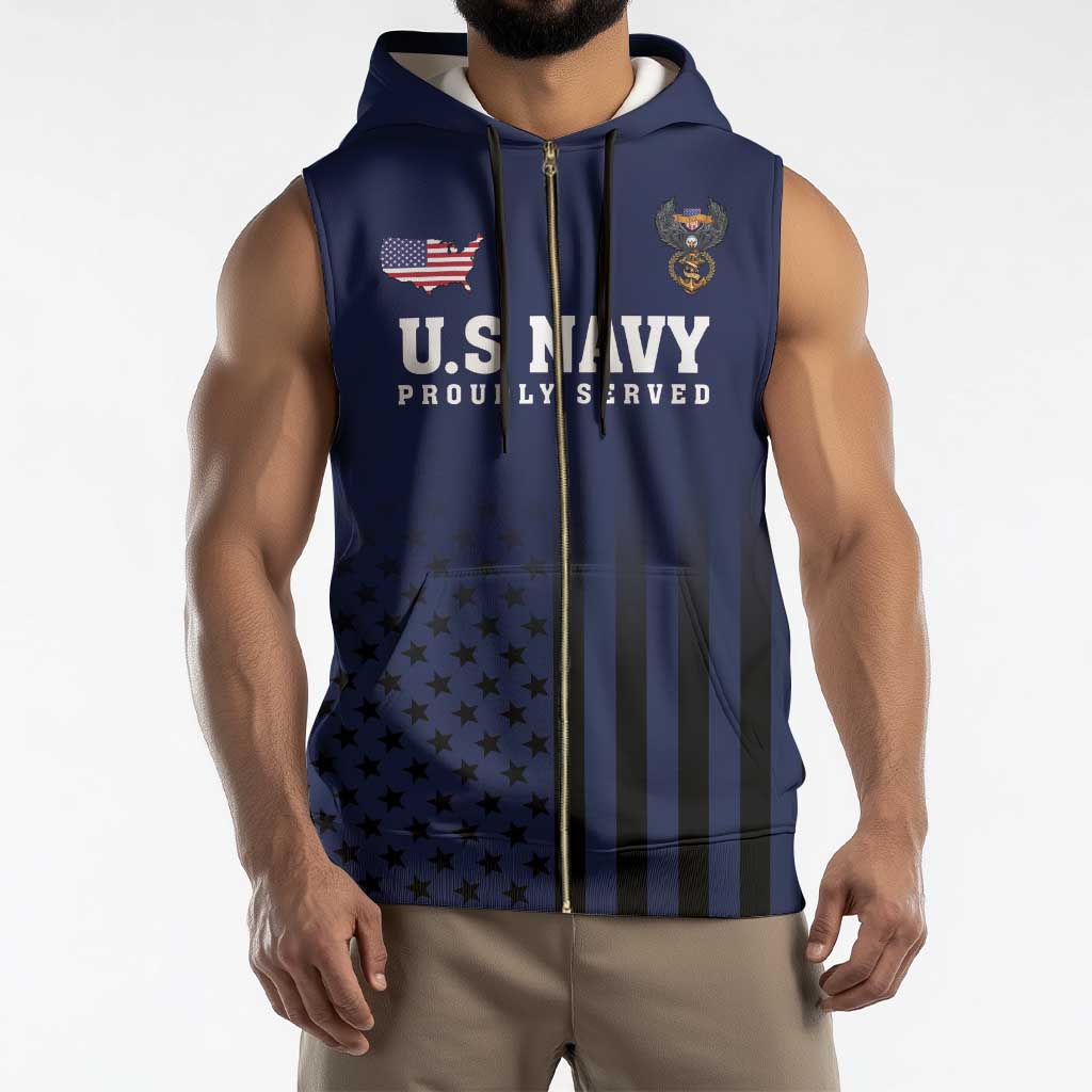 America 250th Anniversary Eagle Sleeveless Zip Hoodie Patriotic USA Flag - Wonder Print Shop