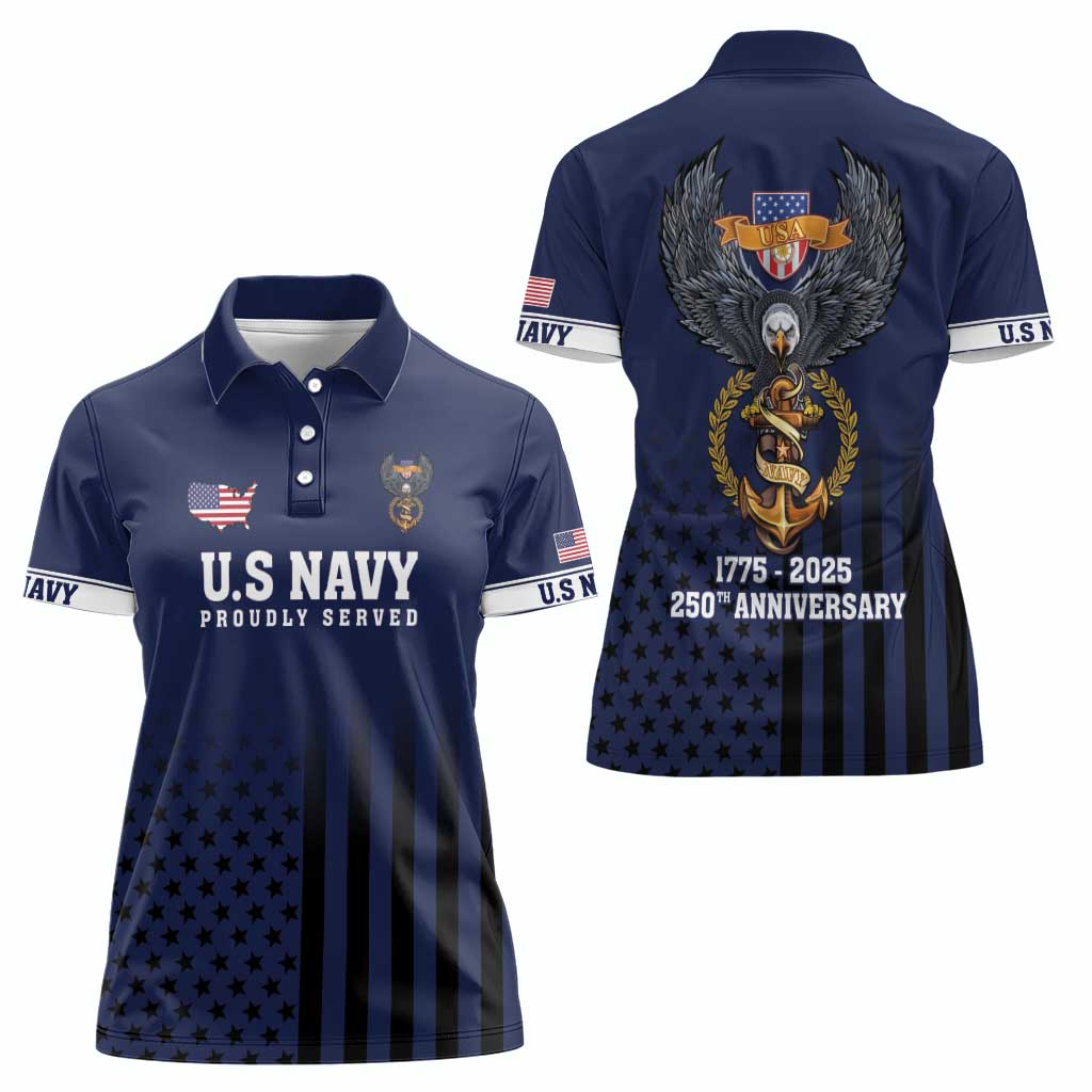 America 250th Anniversary Eagle Women Polo Shirt Patriotic USA Flag - Wonder Print Shop
