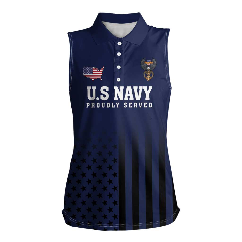 America 250th Anniversary Eagle Women Sleeveless Polo Shirt Patriotic USA Flag - Wonder Print Shop