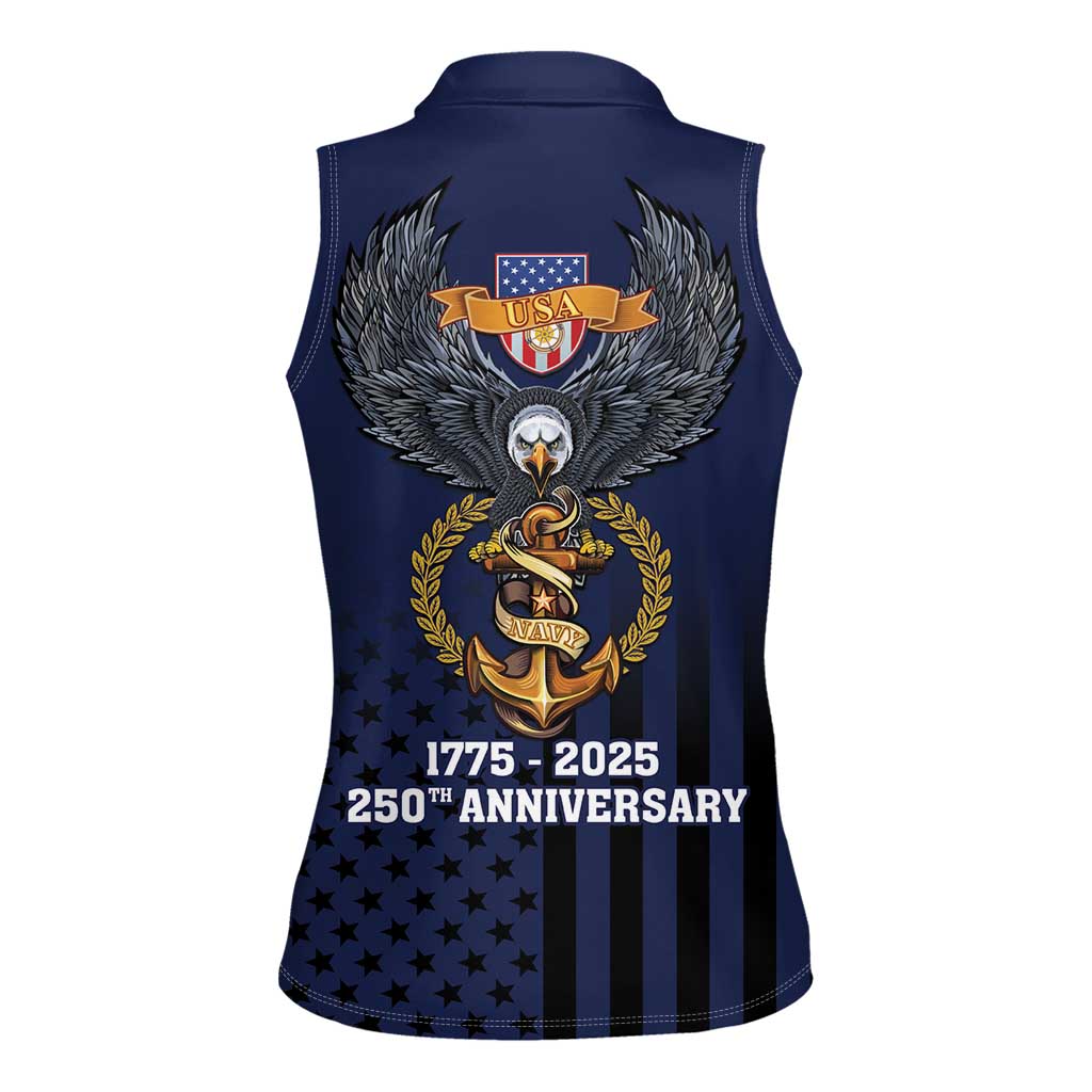 America 250th Anniversary Eagle Women Sleeveless Polo Shirt Patriotic USA Flag - Wonder Print Shop