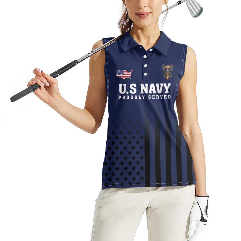 America 250th Anniversary Eagle Women Sleeveless Polo Shirt Patriotic USA Flag - Wonder Print Shop