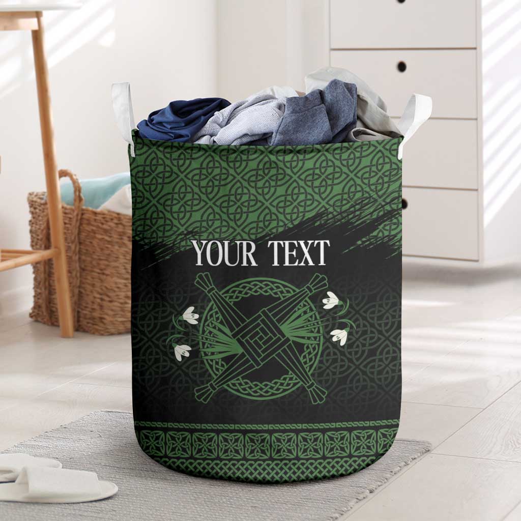Personalized Imbolc Blessed Celtic Knot Laundry Basket Brigids Cross Symbol - Wonder Print Shop
