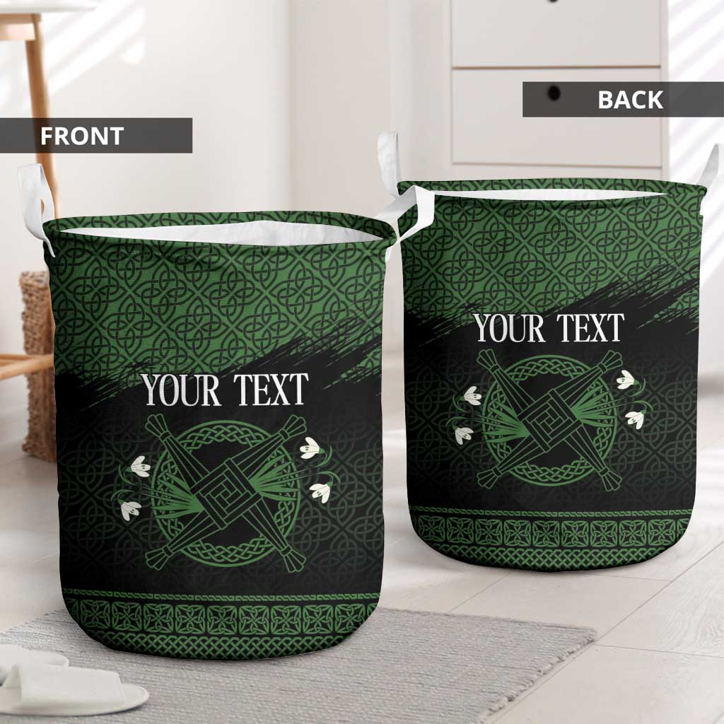 Personalized Imbolc Blessed Celtic Knot Laundry Basket Brigids Cross Symbol - Wonder Print Shop