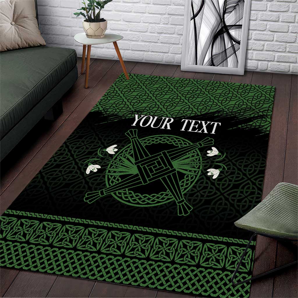 Personalized Imbolc Blessed Celtic Knot Area Rug Brigids Cross Symbol - Wonder Print Shop