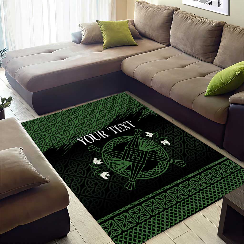 Personalized Imbolc Blessed Celtic Knot Area Rug Brigids Cross Symbol - Wonder Print Shop