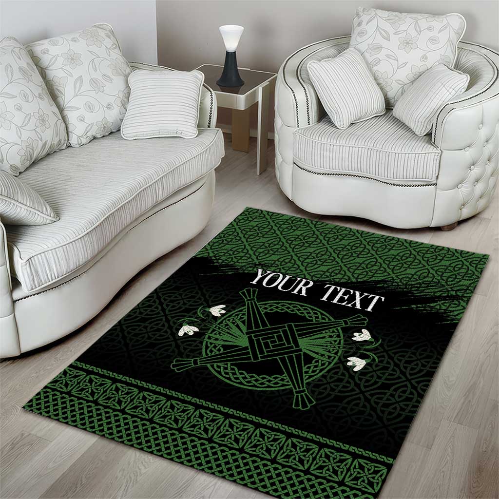 Personalized Imbolc Blessed Celtic Knot Area Rug Brigids Cross Symbol - Wonder Print Shop