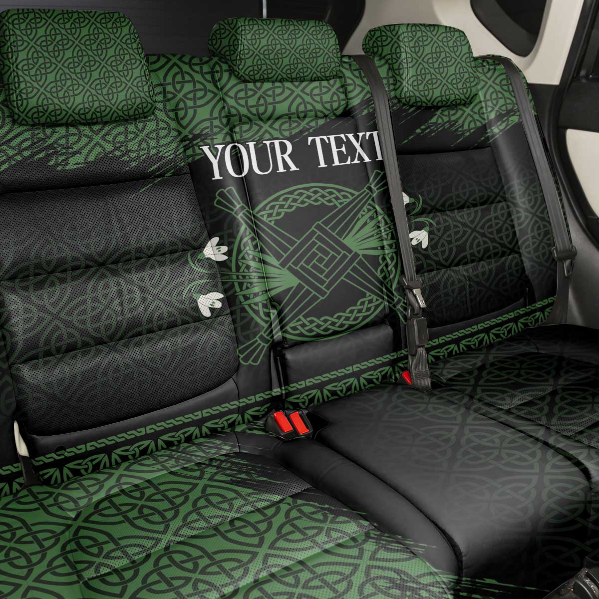 Personalized Imbolc Blessed Celtic Knot Back Car Seat Cover Brigids Cross Symbol - Wonder Print Shop