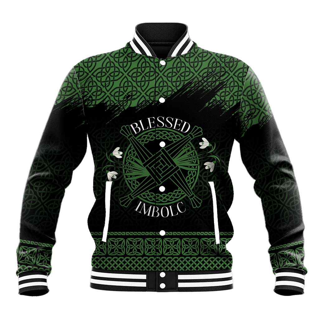 Personalized Imbolc Blessed Celtic Knot Baseball Jacket Brigids Cross Symbol - Wonder Print Shop