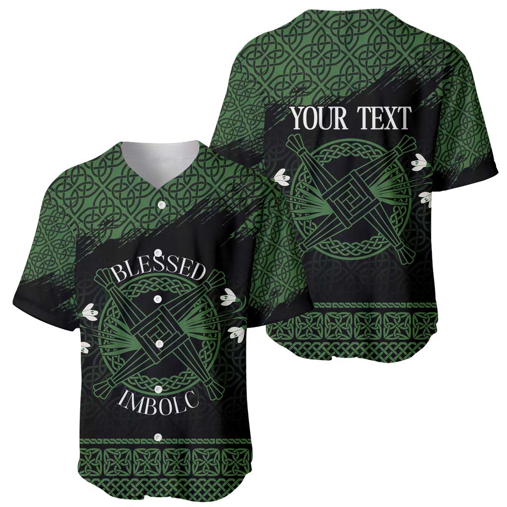 Personalized Imbolc Blessed Celtic Knot Baseball Jersey Brigids Cross Symbol - Wonder Print Shop