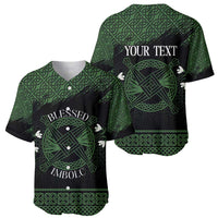 Personalized Imbolc Blessed Celtic Knot Baseball Jersey Brigids Cross Symbol - Wonder Print Shop