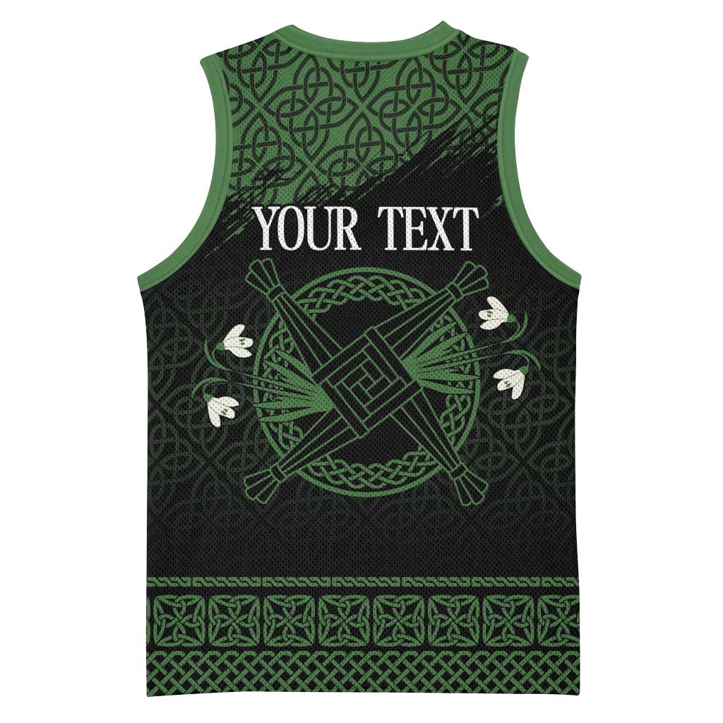 Personalized Imbolc Blessed Celtic Knot Basketball Jersey Brigids Cross Symbol - Wonder Print Shop