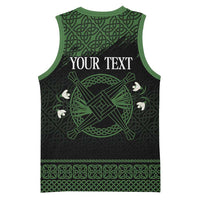 Personalized Imbolc Blessed Celtic Knot Basketball Jersey Brigids Cross Symbol - Wonder Print Shop