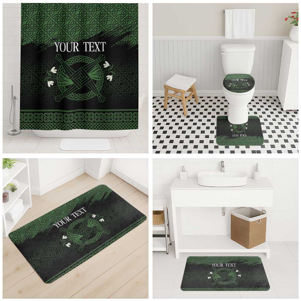 Personalized Imbolc Blessed Celtic Knot Bathroom Set Brigids Cross Symbol - Wonder Print Shop