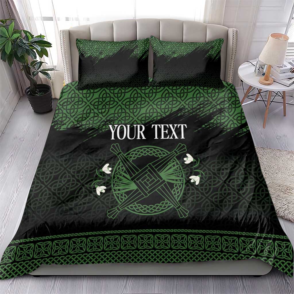 Personalized Imbolc Blessed Celtic Knot Bedding Set Brigids Cross Symbol - Wonder Print Shop