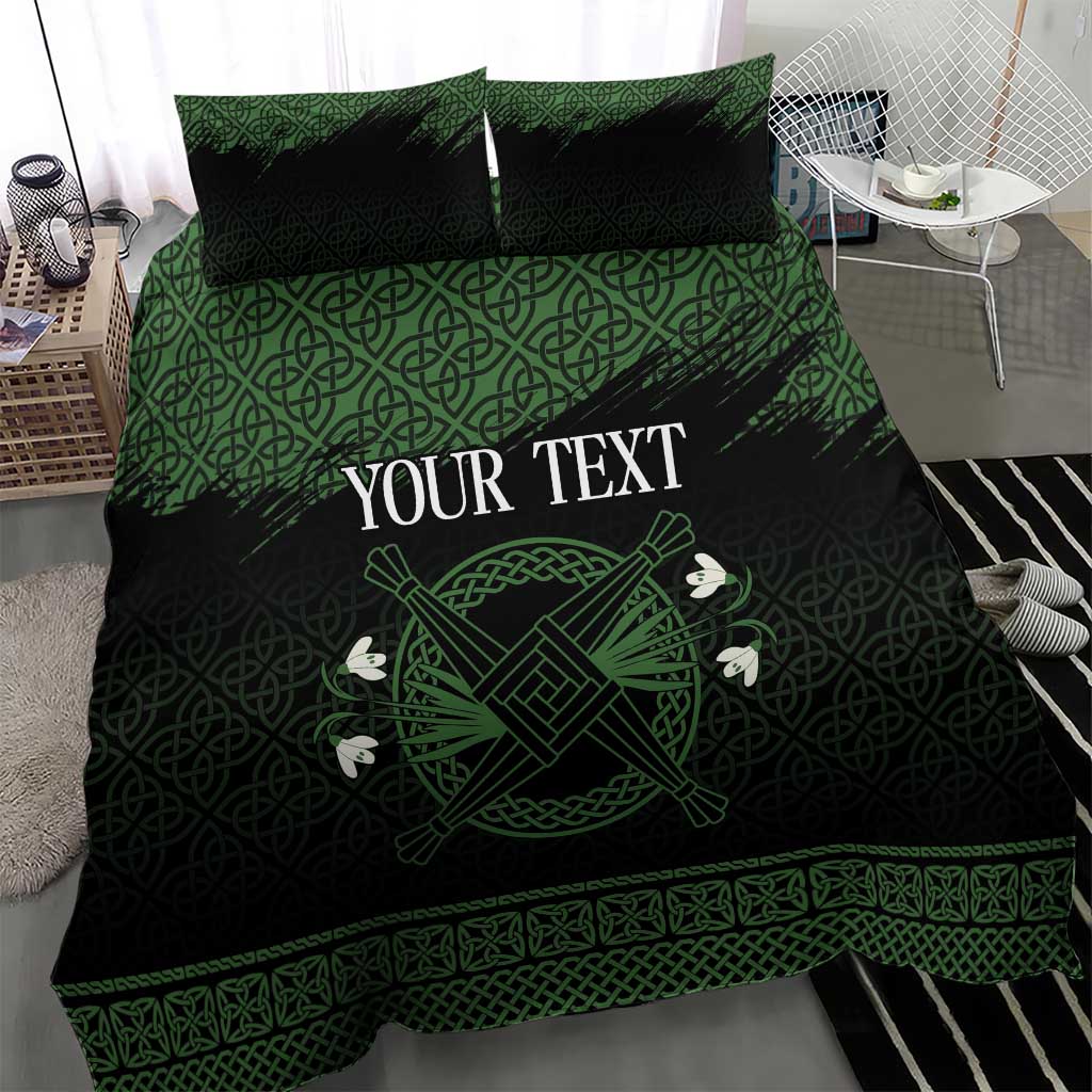 Personalized Imbolc Blessed Celtic Knot Bedding Set Brigids Cross Symbol - Wonder Print Shop