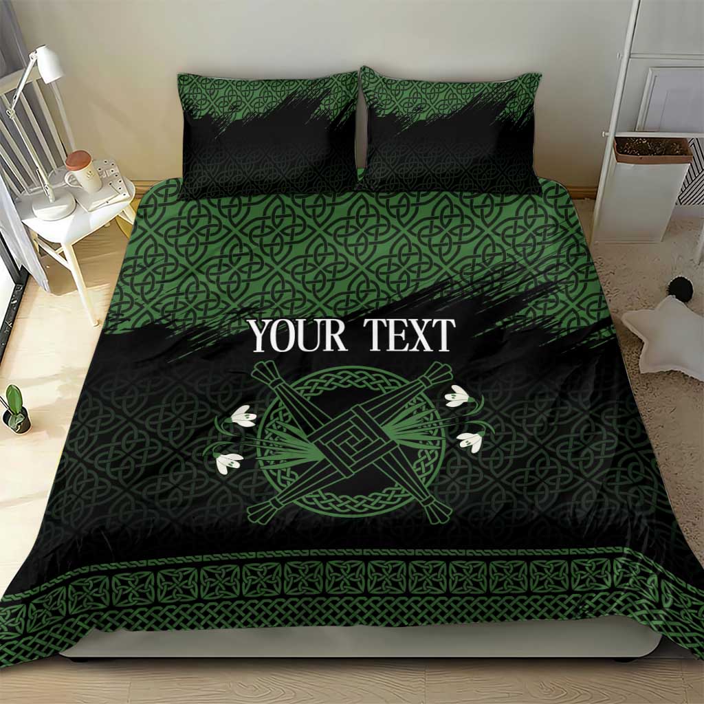 Personalized Imbolc Blessed Celtic Knot Bedding Set Brigids Cross Symbol - Wonder Print Shop
