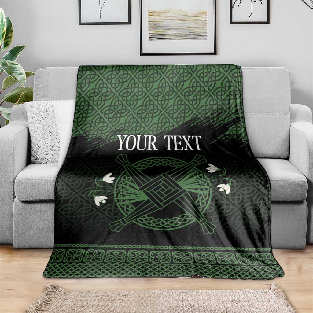 Personalized Imbolc Blessed Celtic Knot Blanket Brigids Cross Symbol - Wonder Print Shop