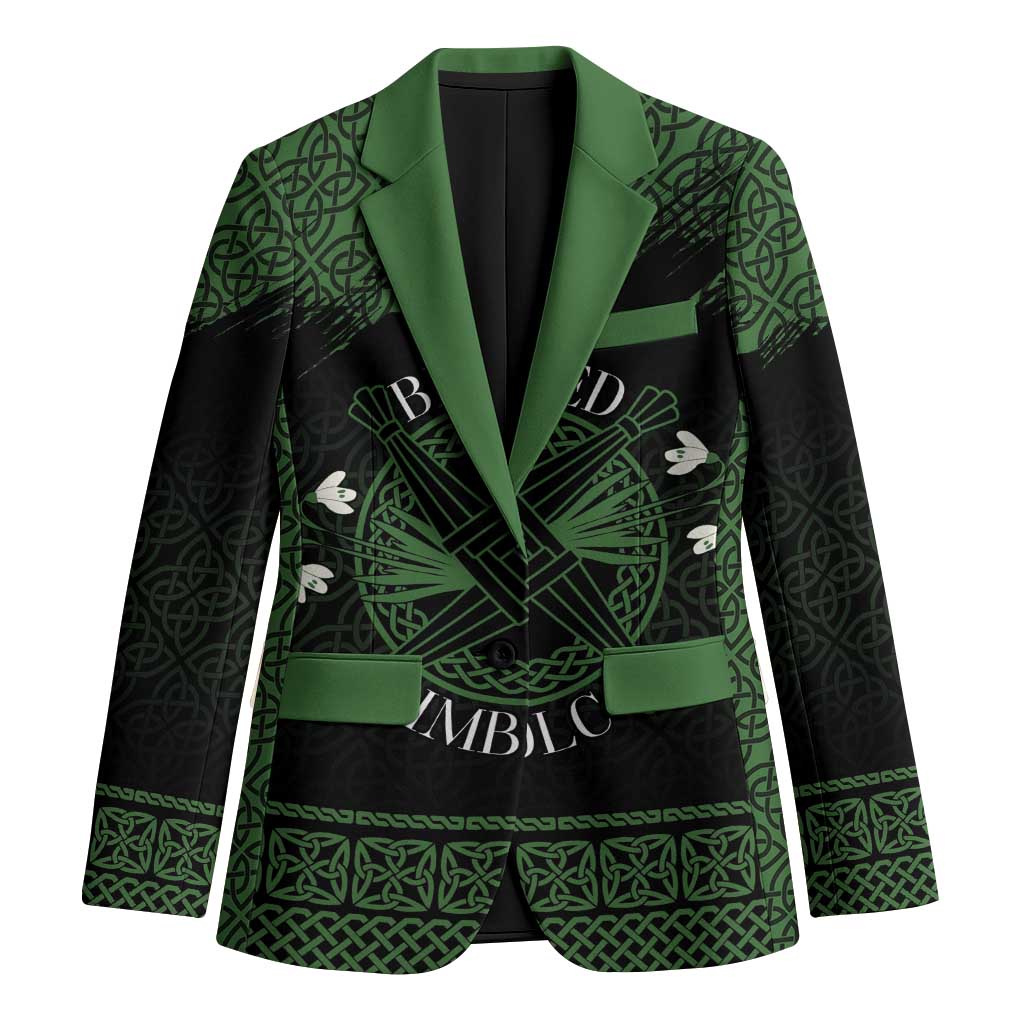 Personalized Imbolc Blessed Celtic Knot Blazer Brigids Cross Symbol - Wonder Print Shop