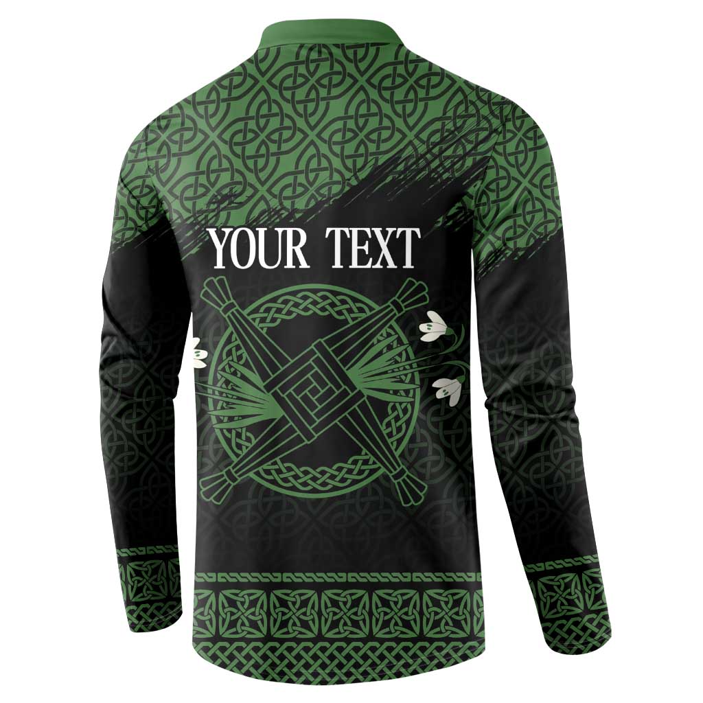 Personalized Imbolc Blessed Celtic Knot Button Sweatshirt Brigids Cross Symbol - Wonder Print Shop