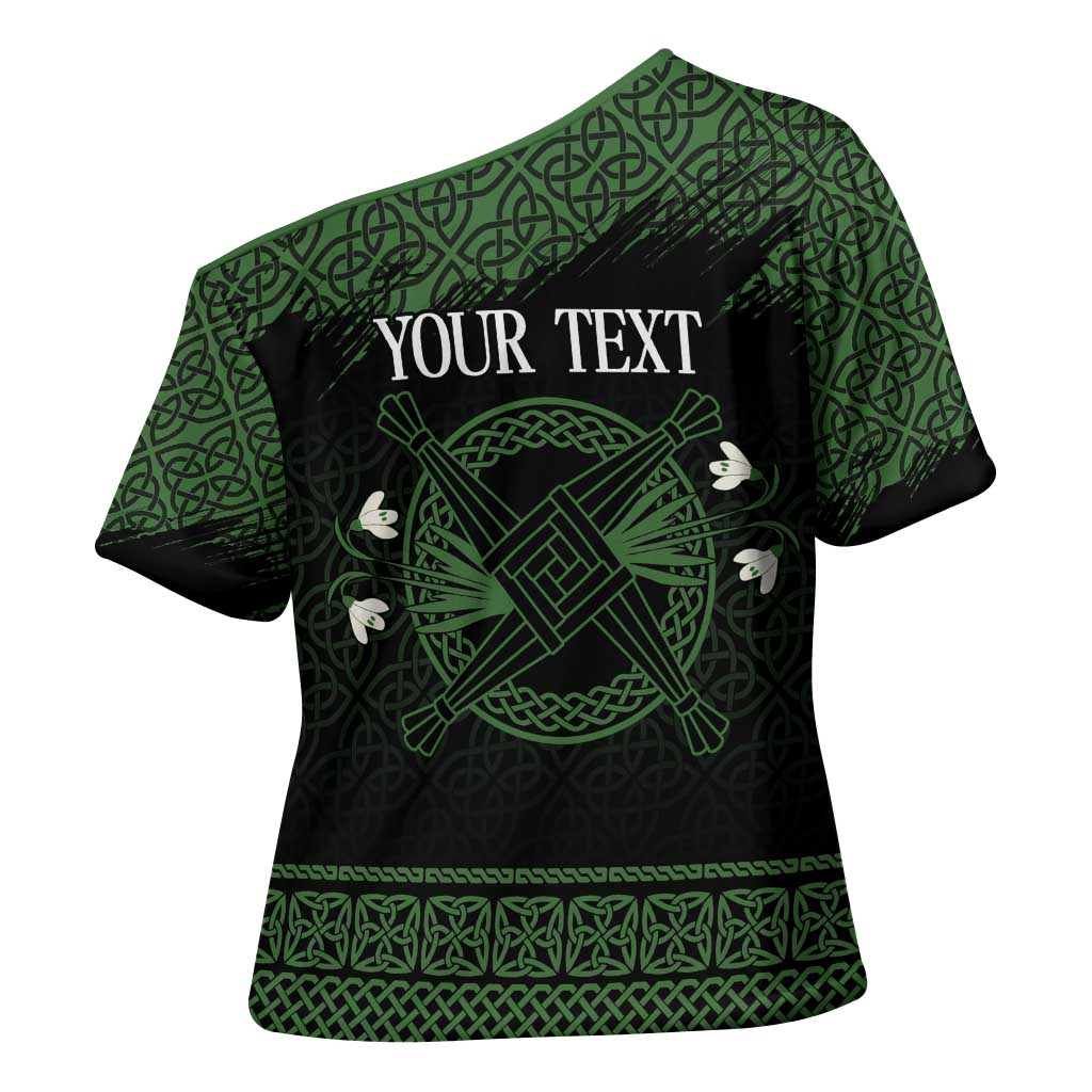Personalized Imbolc Blessed Celtic Knot Cross Shoulder Shirt Brigids Cross Symbol - Wonder Print Shop