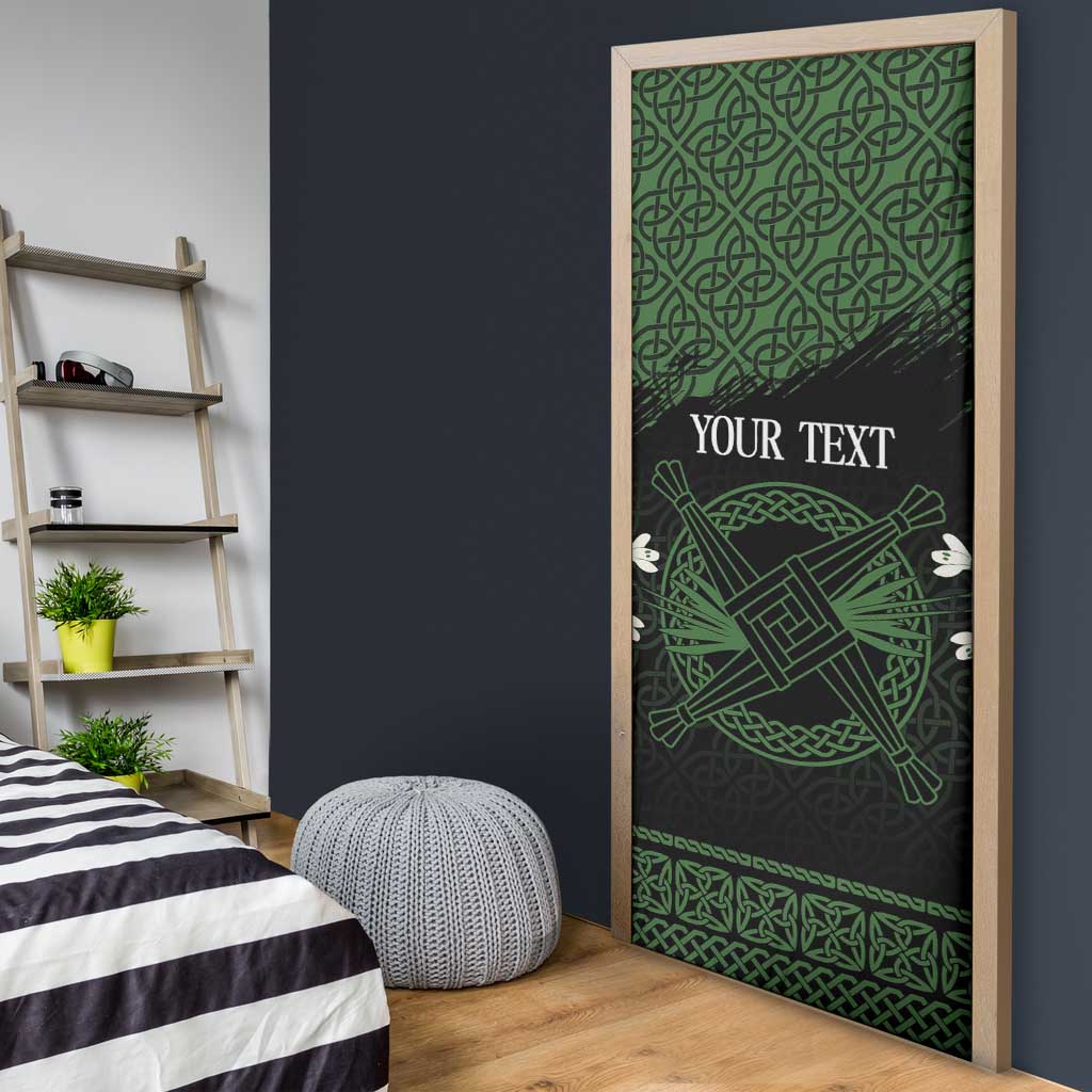 Personalized Imbolc Blessed Celtic Knot Door Cover Brigids Cross Symbol - Wonder Print Shop