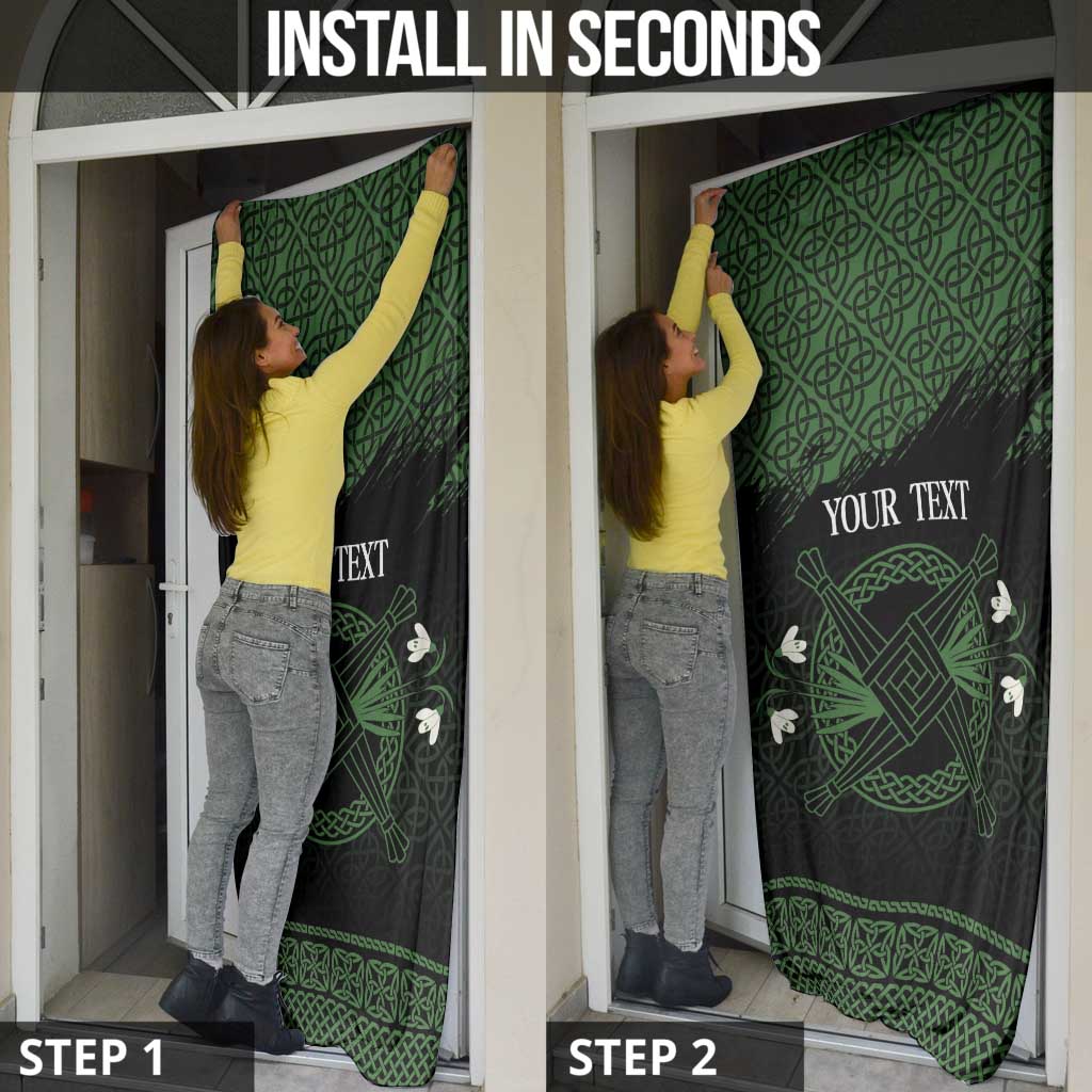 Personalized Imbolc Blessed Celtic Knot Door Cover Brigids Cross Symbol - Wonder Print Shop