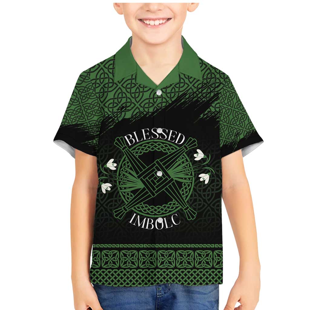 Personalized Imbolc Blessed Celtic Knot Family Matching Mermaid Dress and Hawaiian Shirt Brigids Cross Symbol - Wonder Print Shop