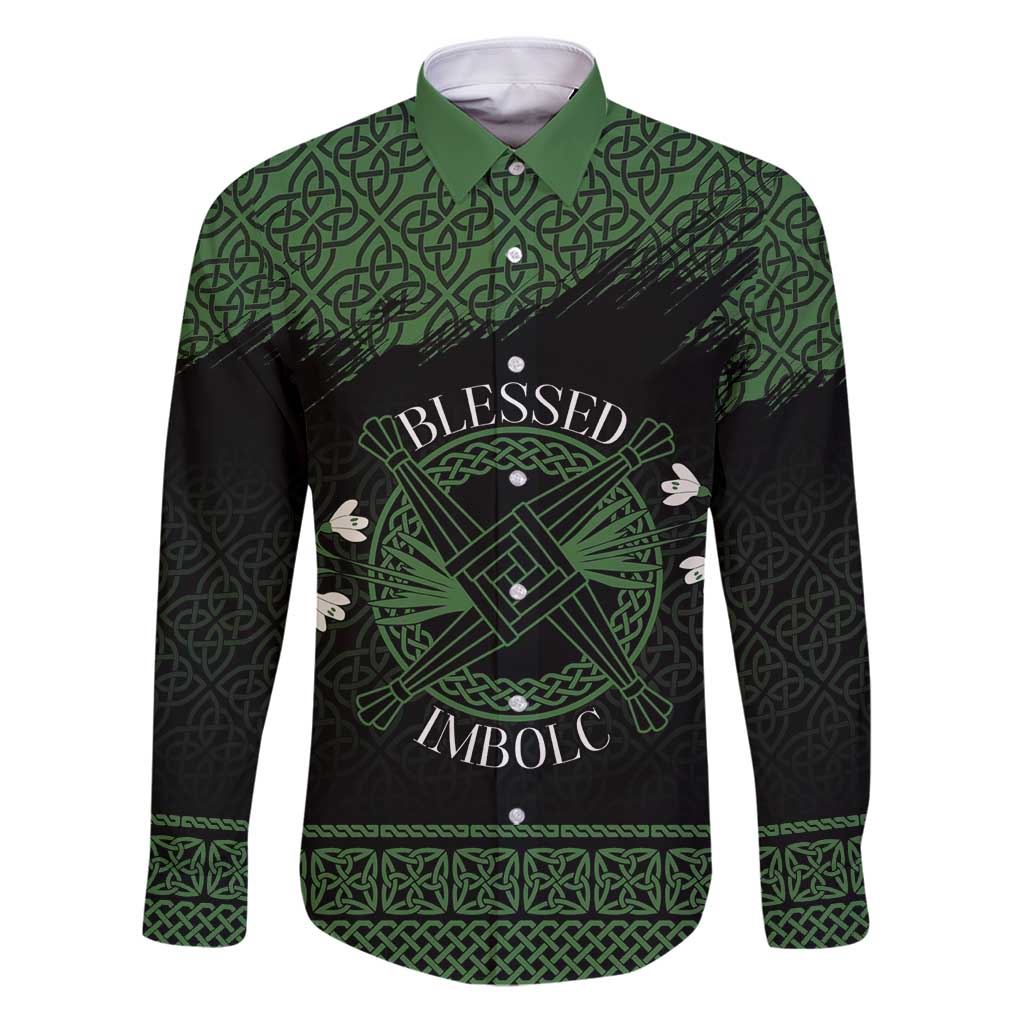 Personalized Imbolc Blessed Celtic Knot Family Matching Puletasi and Hawaiian Shirt Brigids Cross Symbol - Wonder Print Shop