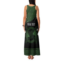 Personalized Imbolc Blessed Celtic Knot Family Matching Tank Maxi Dress and Hawaiian Shirt Brigids Cross Symbol - Wonder Print Shop