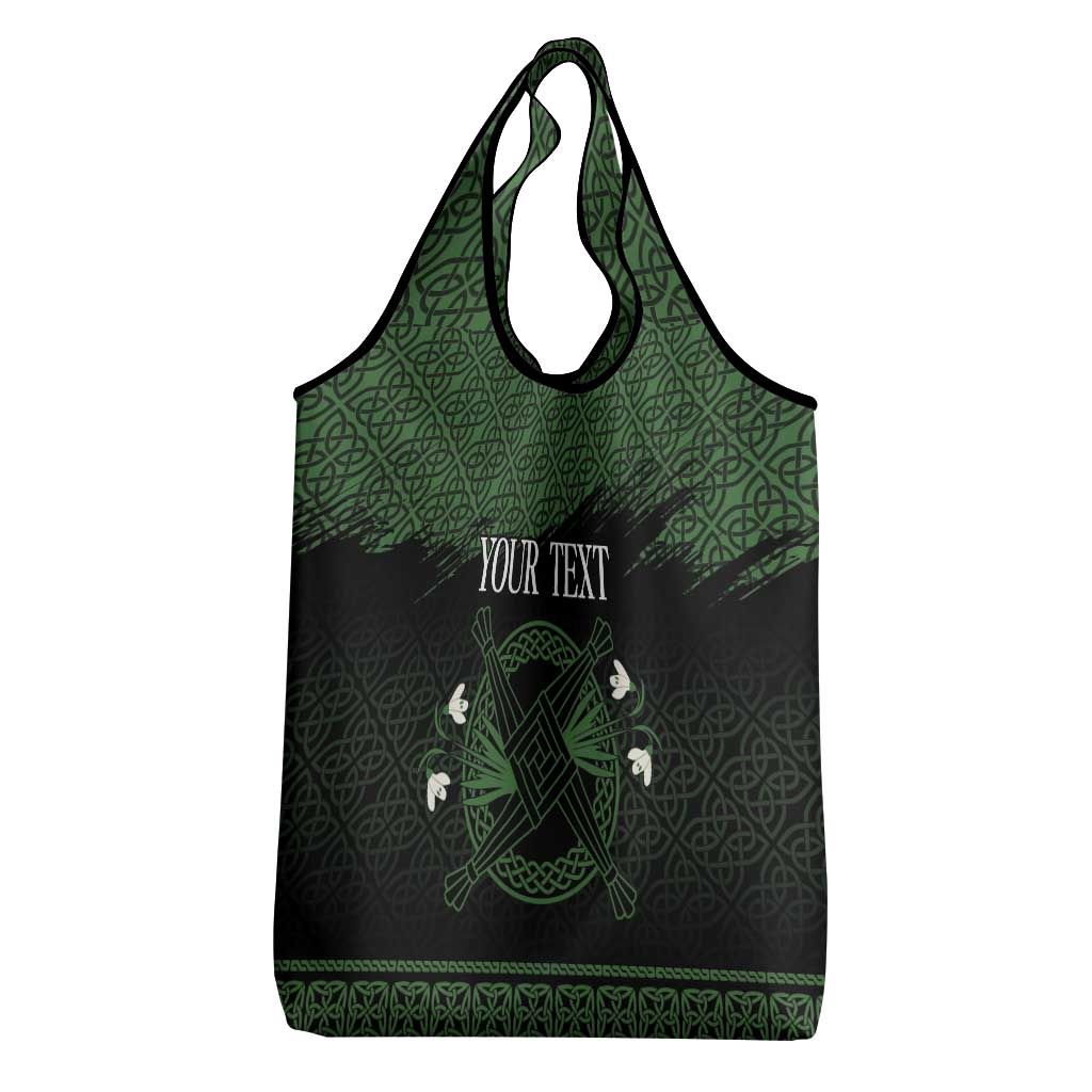 Personalized Imbolc Blessed Celtic Knot Grocery Bag Brigids Cross Symbol - Wonder Print Shop