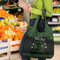 Personalized Imbolc Blessed Celtic Knot Grocery Bag Brigids Cross Symbol - Wonder Print Shop