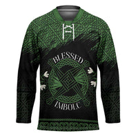 Personalized Imbolc Blessed Celtic Knot Hockey Jersey Brigids Cross Symbol - Wonder Print Shop