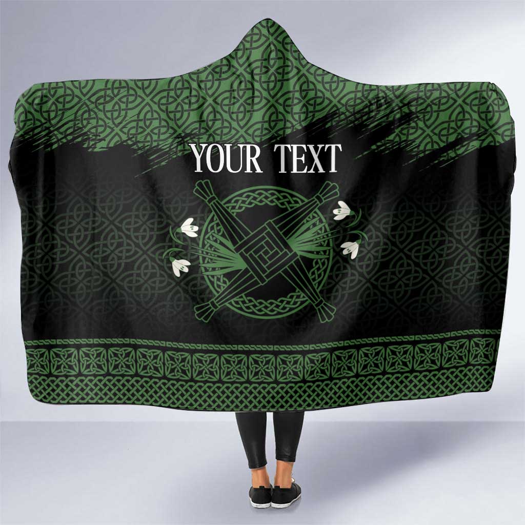 Personalized Imbolc Blessed Celtic Knot Hooded Blanket Brigids Cross Symbol - Wonder Print Shop
