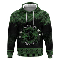 Personalized Imbolc Blessed Celtic Knot Hoodie Brigids Cross Symbol - Wonder Print Shop