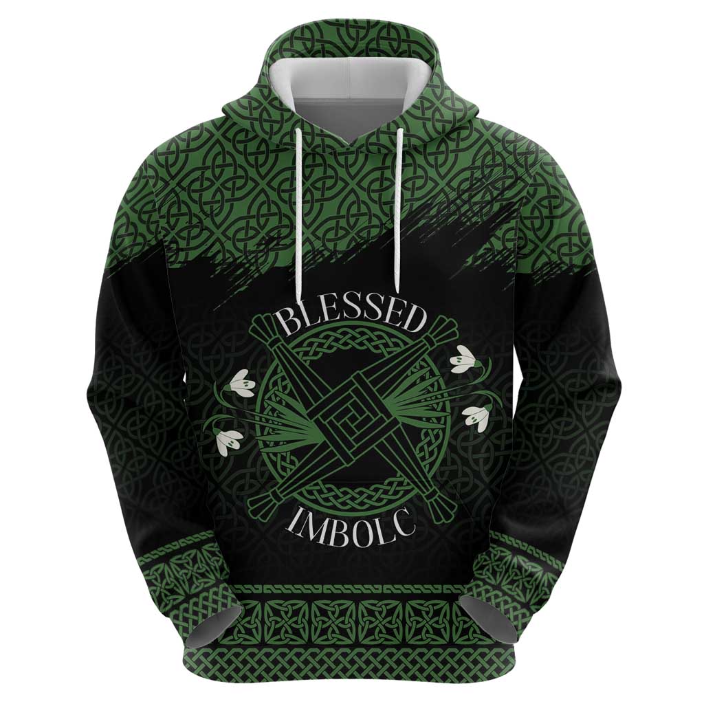 Personalized Imbolc Blessed Celtic Knot Hoodie Brigids Cross Symbol - Wonder Print Shop